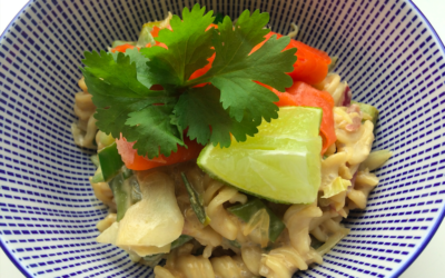 Aziatische wokgroenten met zalm