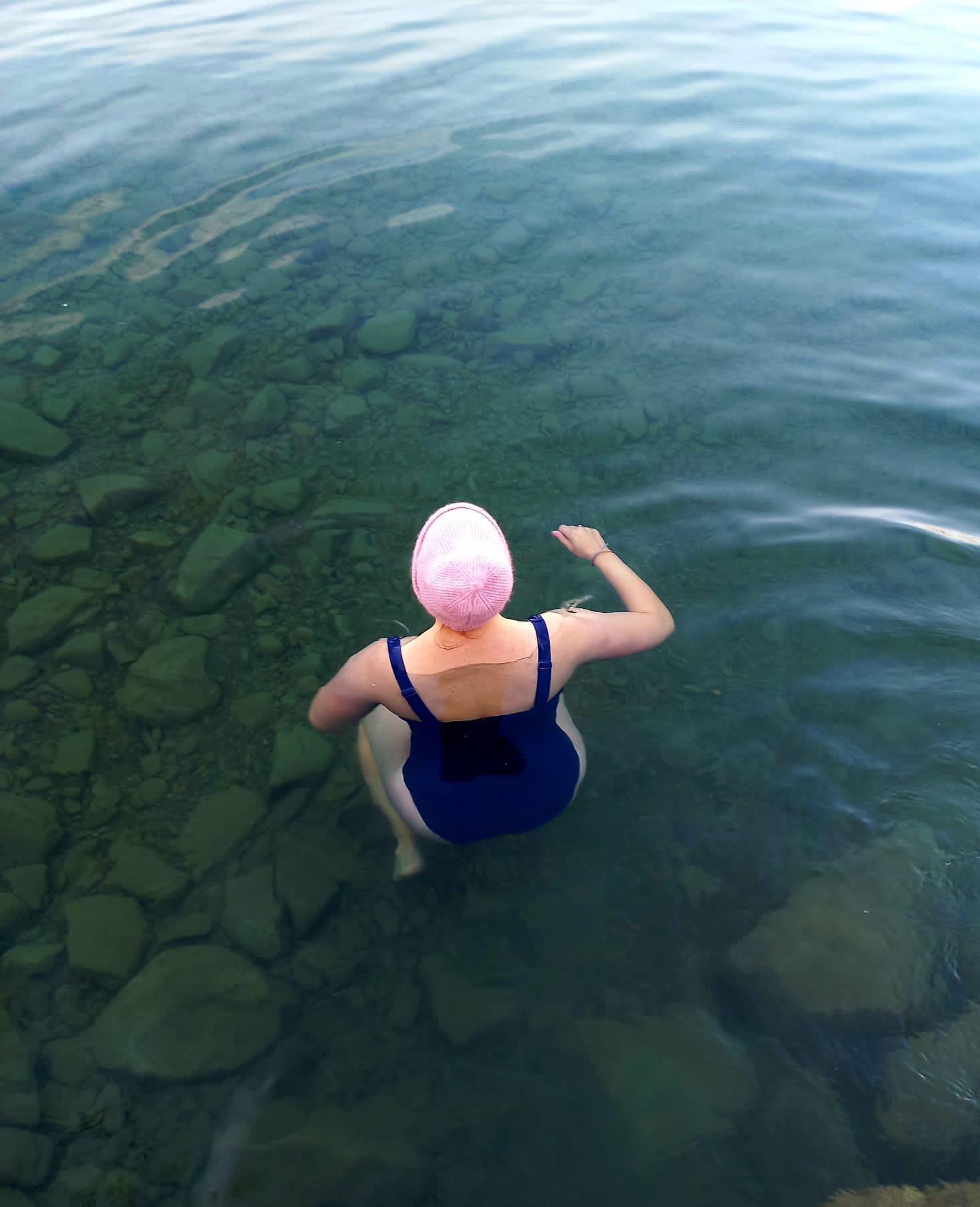 Denise in het water
